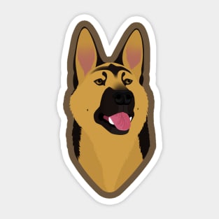 SimpliciTee - Black and Tan German Shepherd Sticker